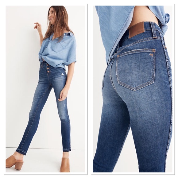 Madewell Denim - Madewell 10” High Rise Drop Hem Skinny Jeans 26